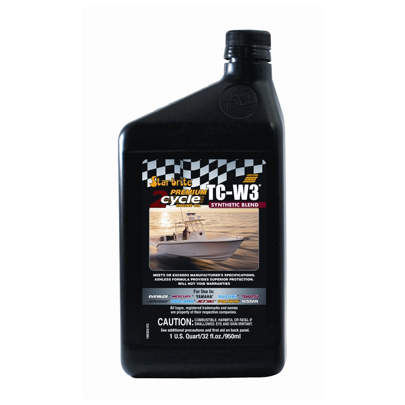 Star Brite 19032 Premium 2-STROKE TCW-3 O/B Oil QT Marine Boat