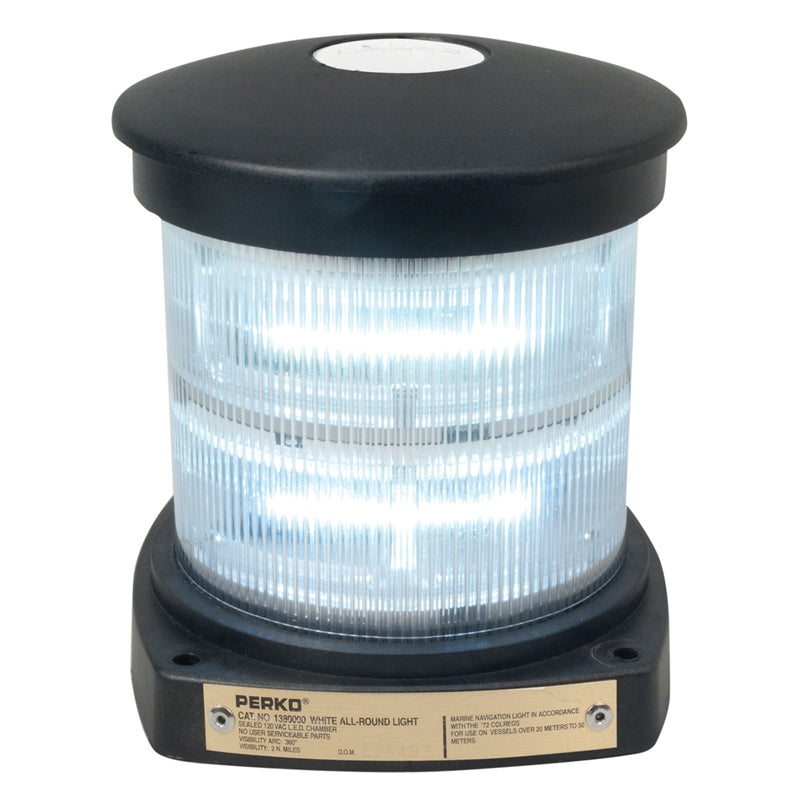 Perko 1380 000 Blk LED Black/Polypropylene All-Round Light White Marine Boat