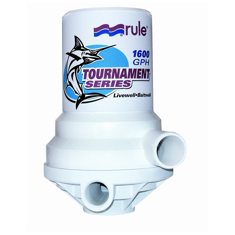 Rule 209FDP Aerator Pump 12V 1600GPH Dual Port Marine Boat