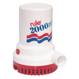 Rule 2000GPH High Capacity Bilge Pump UL Listed With 6' Leads, 12V - 10-6UL