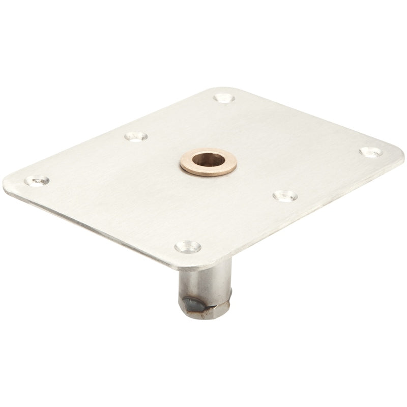 Swivl-Eze 6683-T Pin Base Stainless Steel 6"x8" Brz/Bsh Threaded Marine Boat