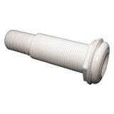 T-H Marine TH-1202xL-DP Thru-Hull Long White 1-1/8"