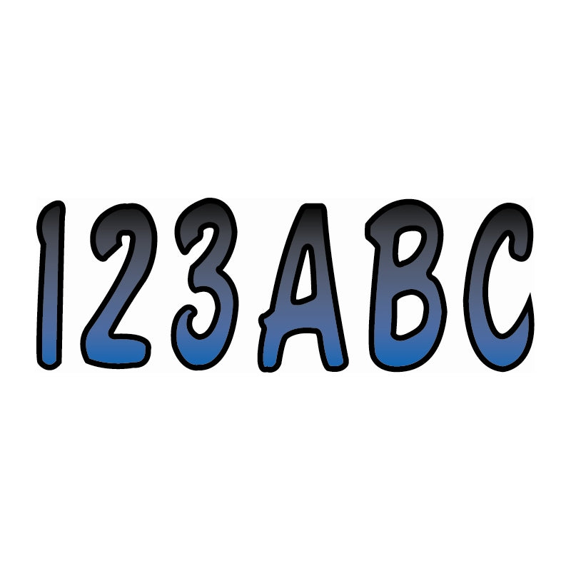 Hardline Products BLBKG200 Letter Kit Lgt Ble With Black Marine Boat
