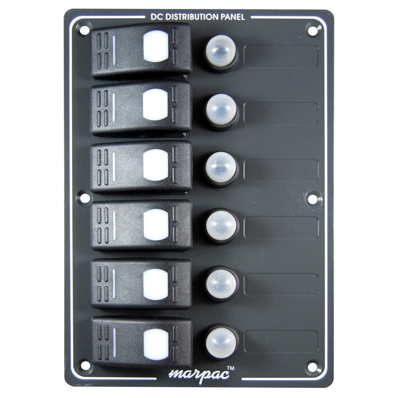 Marpac 7-0513 SWITCH PANEL ILUM/ROCKER 6G