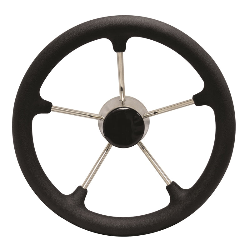 Marpac 7-0692 STR WHEEL SS DESTROYER  W/FOAM 15.5" BLK