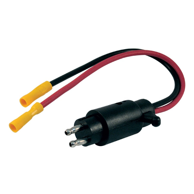 Marpac 7-1298 Troll Motor Plug 2PIN 12V 10GA Male Marine Boat