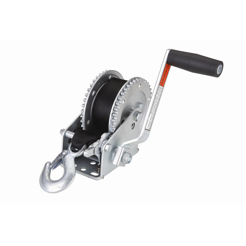 Marpac 7-1594 Trailer Winch With Strap 2000# Dual Drive Marine Boat