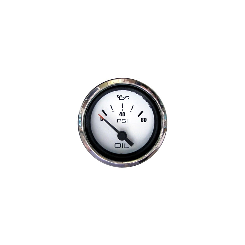 Marpac 33055 Engine Gauge Stainless Steel Bezel Oil Pressure Marine Boat