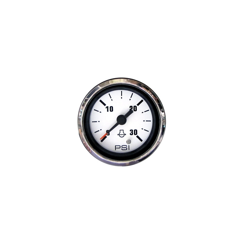 Marpac 34516 Engine Gauge Stainless Steel Bezel O/B Water Pressure Marine Boat