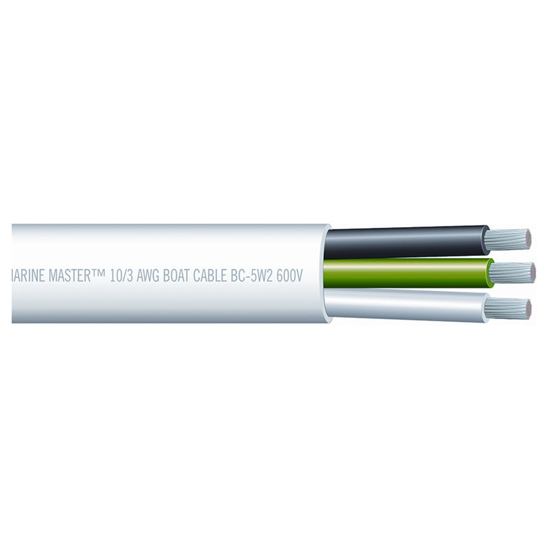 Marpac 903793 Jacketed Boat Cbl 12/3 AWG 100' WH/BK/GN