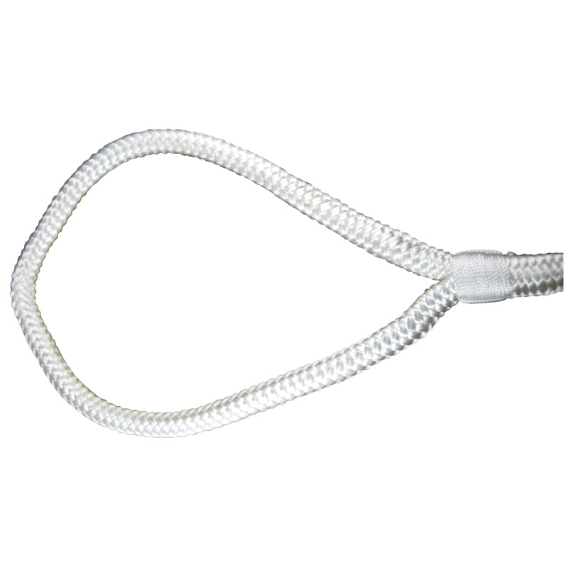 Marpac 1609076 Dock Line Nylon Dbl/Brd 1/2"x25' White Marine Boat