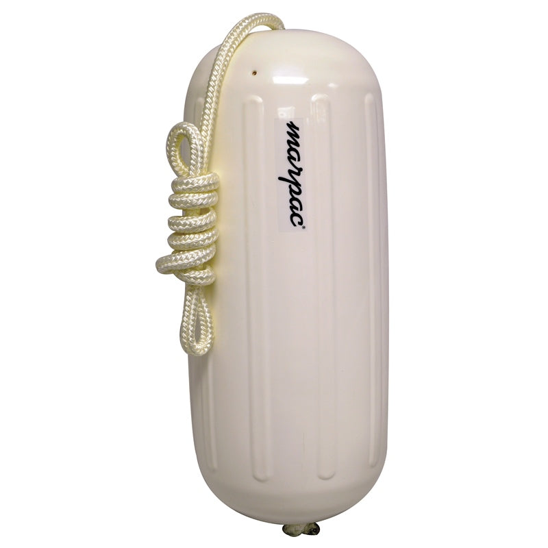 Marpac 1688334 Double Eye Fender 8.5" X 27" White 2PK Marine Boat