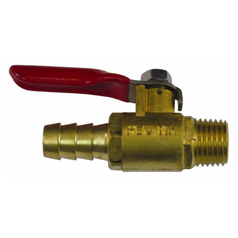 Marpac 1840275 Valve 2W M/M 1/4"NPT X 3/8"BRB Marine Boat