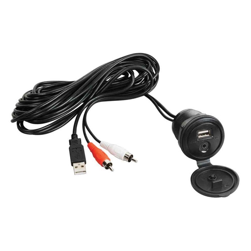 Jensen USBP124A USB/Aux Audio Jack Marine Boat