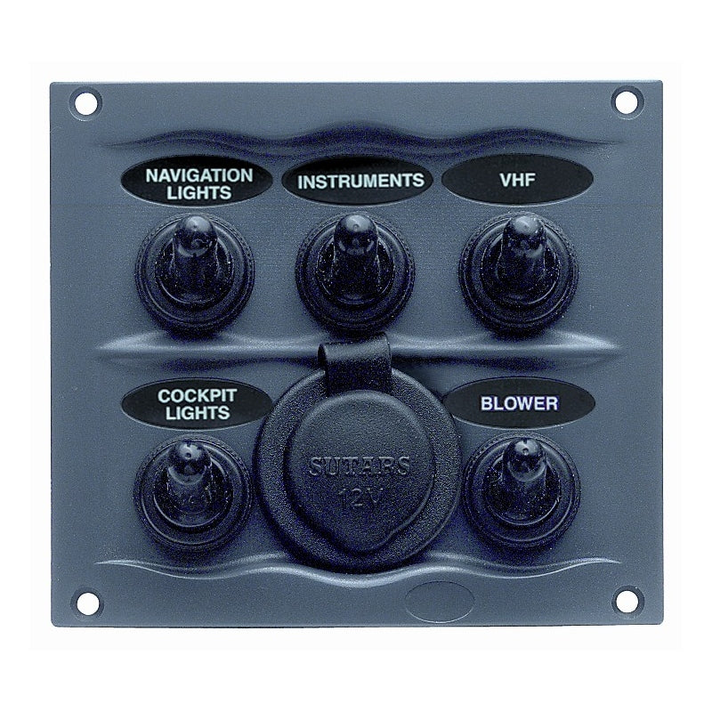 Marinco 900-5WPS Panel Swtch SP Prf 5W12V Marine Boat