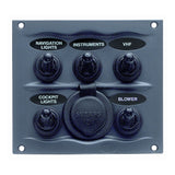 Marinco 900-5WPS Panel Swtch SP Prf 5W12V Marine Boat