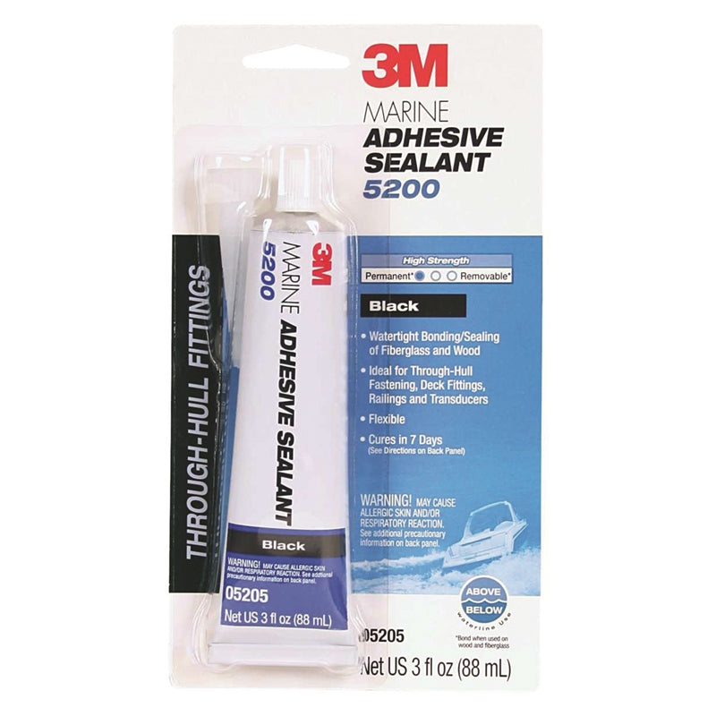 3M 5205 5200 Selant Black 3OZ Marine Boat