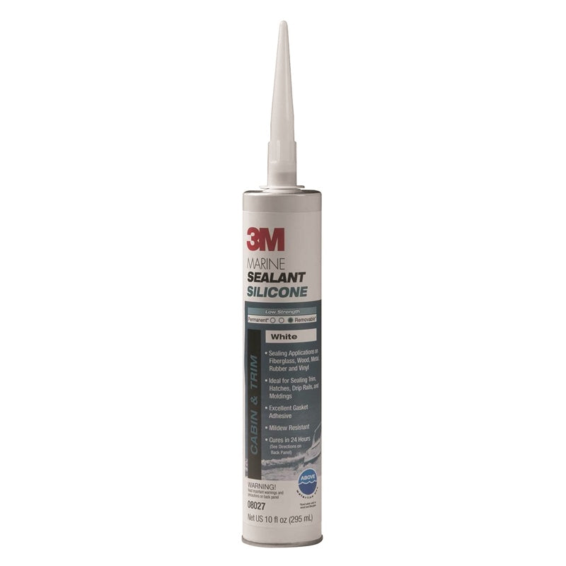 3M 8027 Slcn White MD/Res 10OZ Car Marine Boat