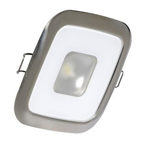 Lumitec Square Mirage LED Down Light - White/Red/Blue, Polished, MPN 116118