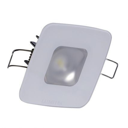 Lumitec Square Mirage LED Down Light - White/Red/Blue, Glass, MPN 116198