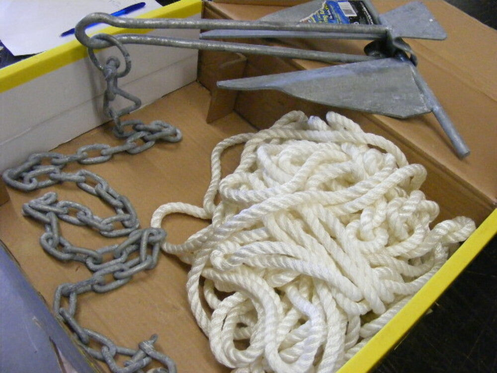Marpac 7-2303 Poseidon Slip-Ring 10 Lbs Anchor KIT Rope 3/8-Chain Boat 20'-24'