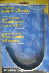 Marpac 7716S Ring Buoy Holder Hanger Bracket Stain. Steel 3/4"W Boat Marine Dock