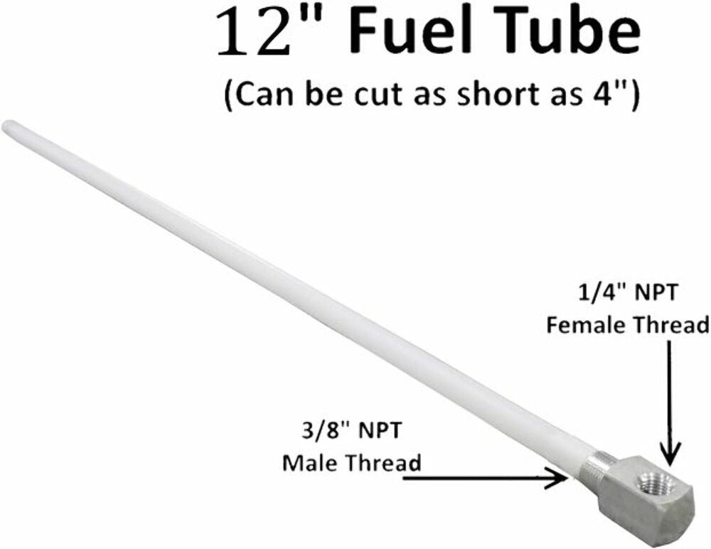 Marpac Fuel-Gas-Water Tank Pick-Up Tube MAX 12" High 3/8" ID 1/4NPT Boat 7-0947