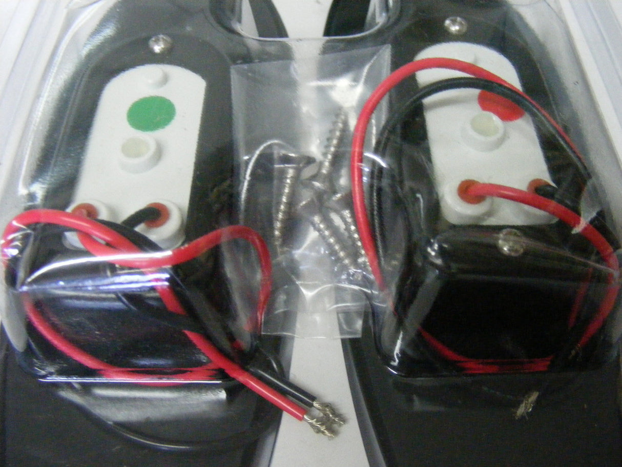 Marpac LT051350 LED Light Navigation RED-GREEN Flush Mount Side Boat BLACK Mate