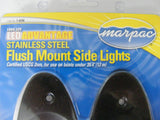 Marpac LT051350 LED Light Navigation RED-GREEN Flush Mount Side Boat BLACK Mate