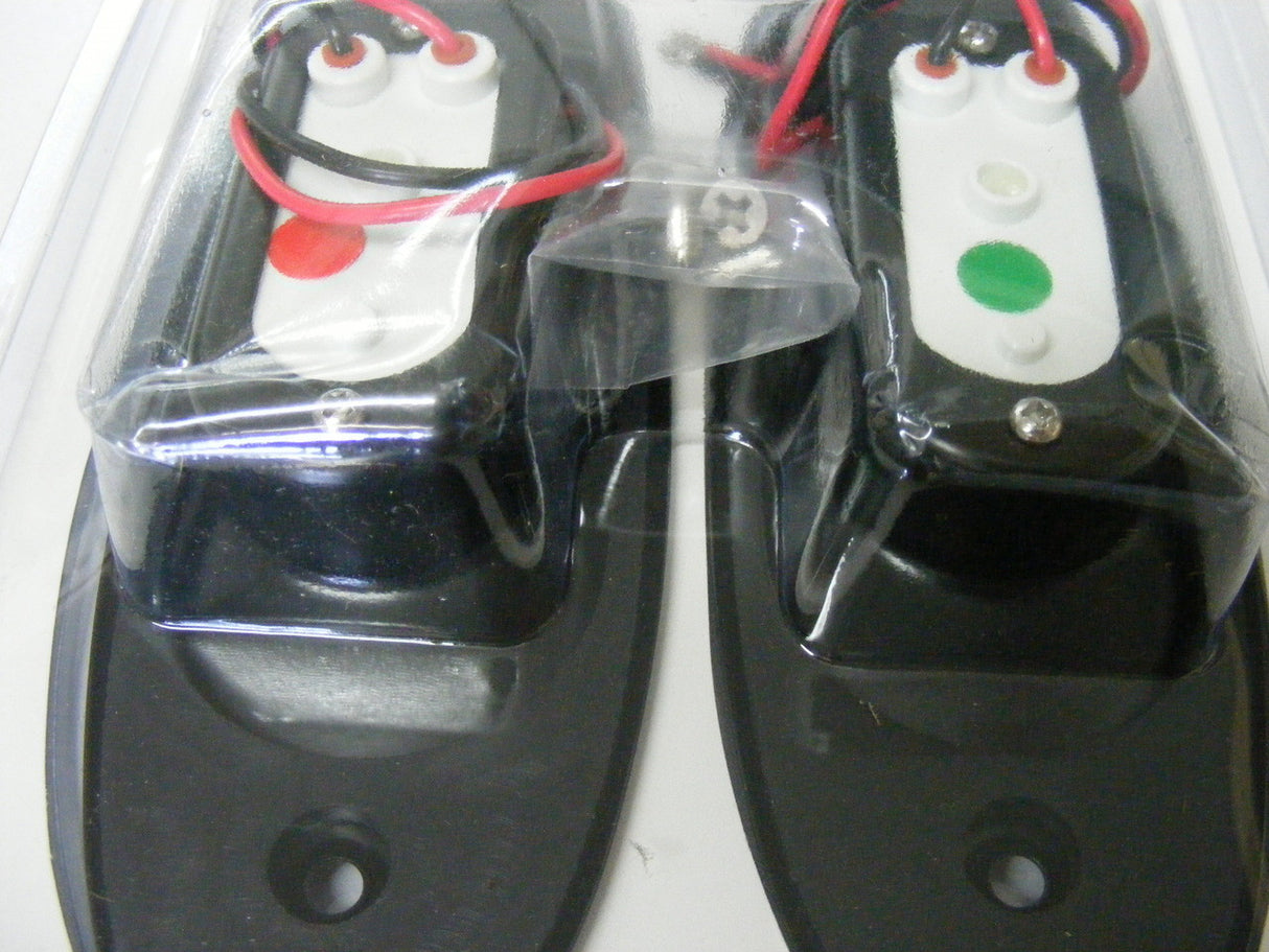 Marpac LT051350 LED Light Navigation RED-GREEN Flush Mount Side Boat BLACK Mate
