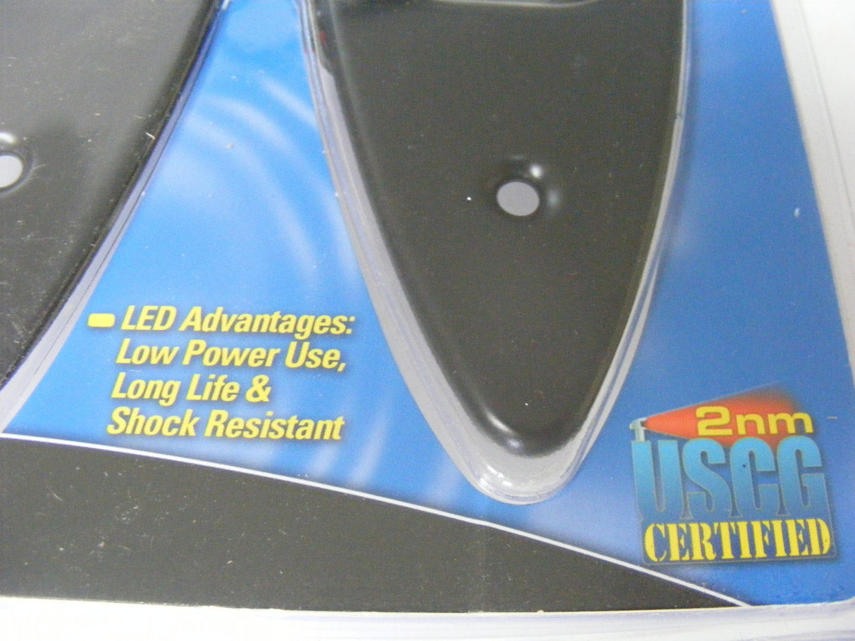 Marpac LT051350 LED Light Navigation RED-GREEN Flush Mount Side Boat BLACK Mate