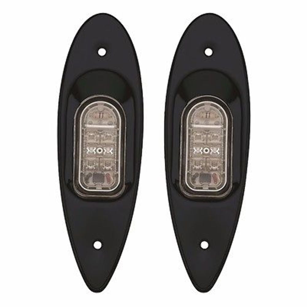 Marpac LT051350 LED Light Navigation RED-GREEN Flush Mount Side Boat BLACK Mate