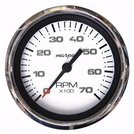 Marpac 7-1980 Premier Tachometer 0-7000 RPM Gauge S. Steel Bezel Outboard Boat Marine