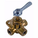 Marpac 3-Way and 4-Way Valve, 4W FM1/4"X4" Brass Marine 033304-10 MD