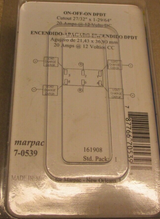 Marpac 7-0539 Rocker Switch Contura 3Positio DPDT On-Off-On 6Terminal No-Illumin