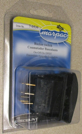 Marpac 7-0539 Rocker Switch Contura 3Positio DPDT On-Off-On 6Terminal No-Illumin