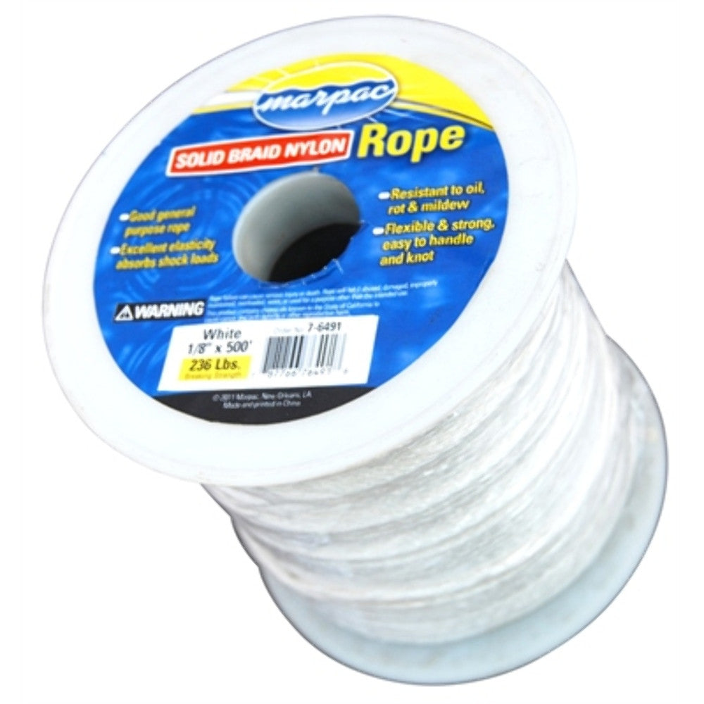 Marpac D10-18500 Rope Braided Nylon All Purpose Elastic 1/8"X 500' White MD