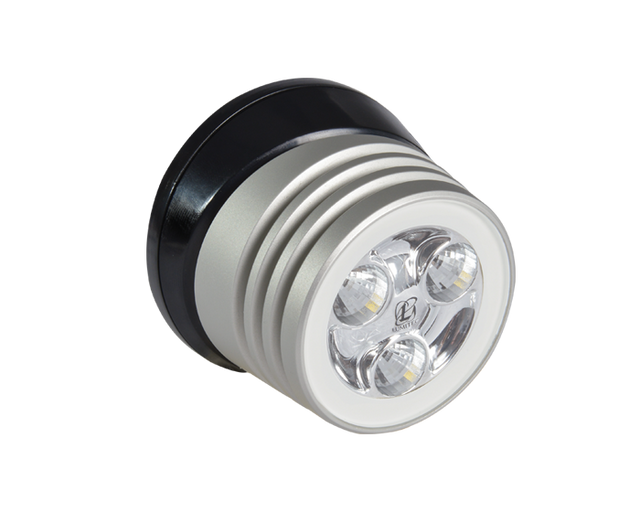 Lumitec Zephyr LED Spreader Light - White, Brushed, Black Base, MPN 101326