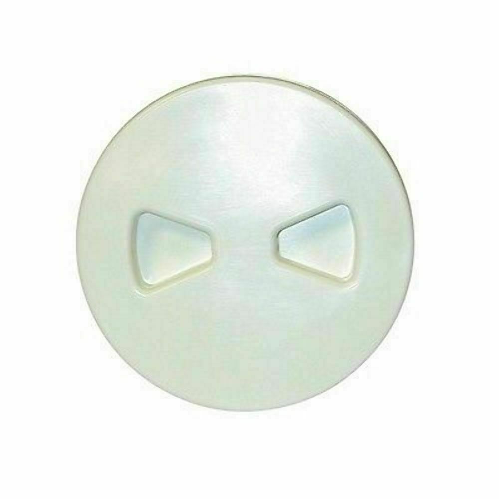 Marpac Screw Out Marine Deck Plate 6 ID WHITE Texture Lid 7-0624 Boat Storage MD