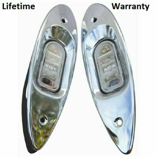 Marpac 7-6595 Boat Marine LED Advantage Side Lights Flush Mount Shark Eye